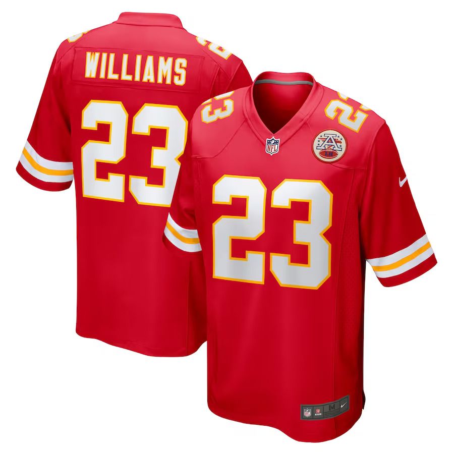 Men Kansas City Chiefs #23 Joshua Williams Nike Red Game Player NFL Jersey